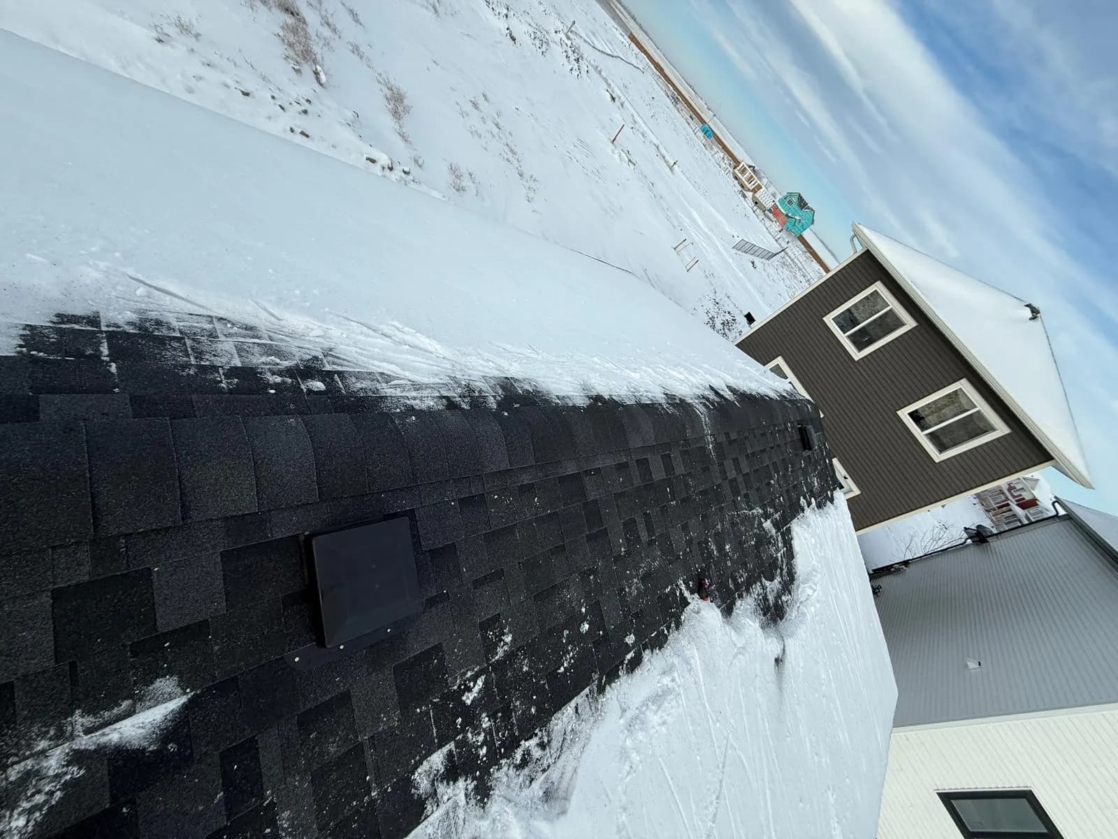 Snow-covered roof