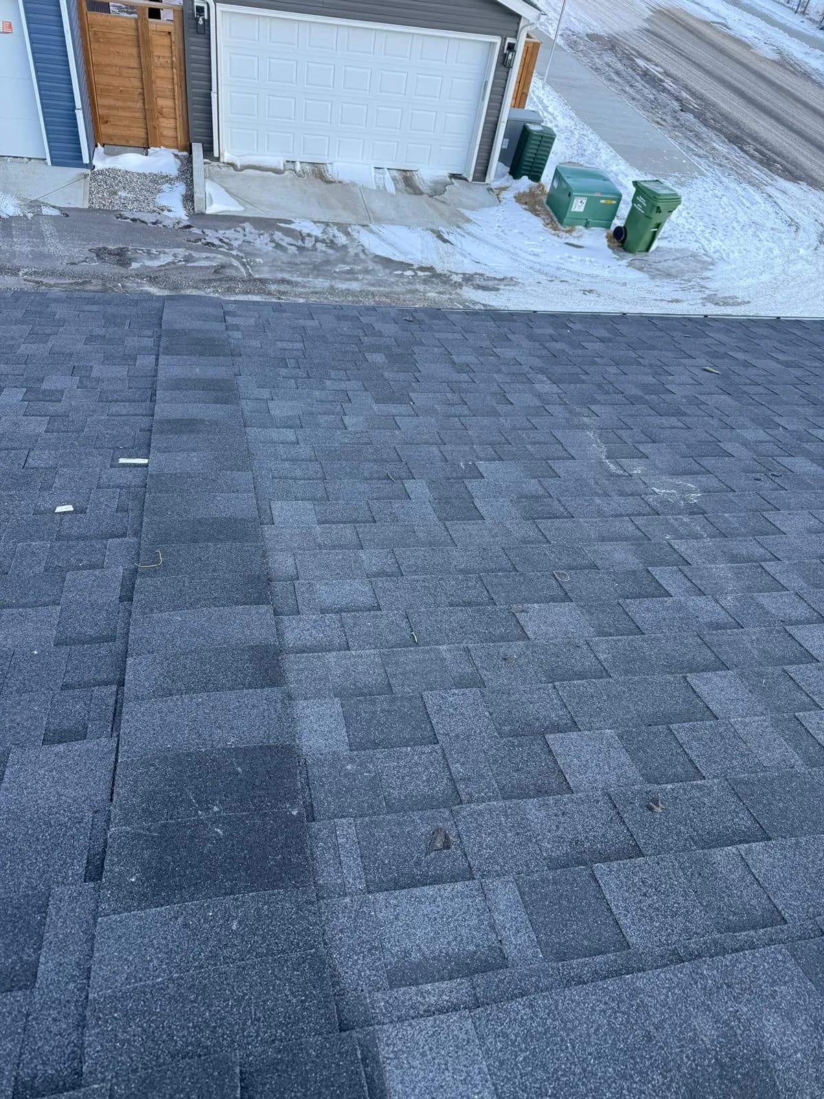 Finished shingle roof